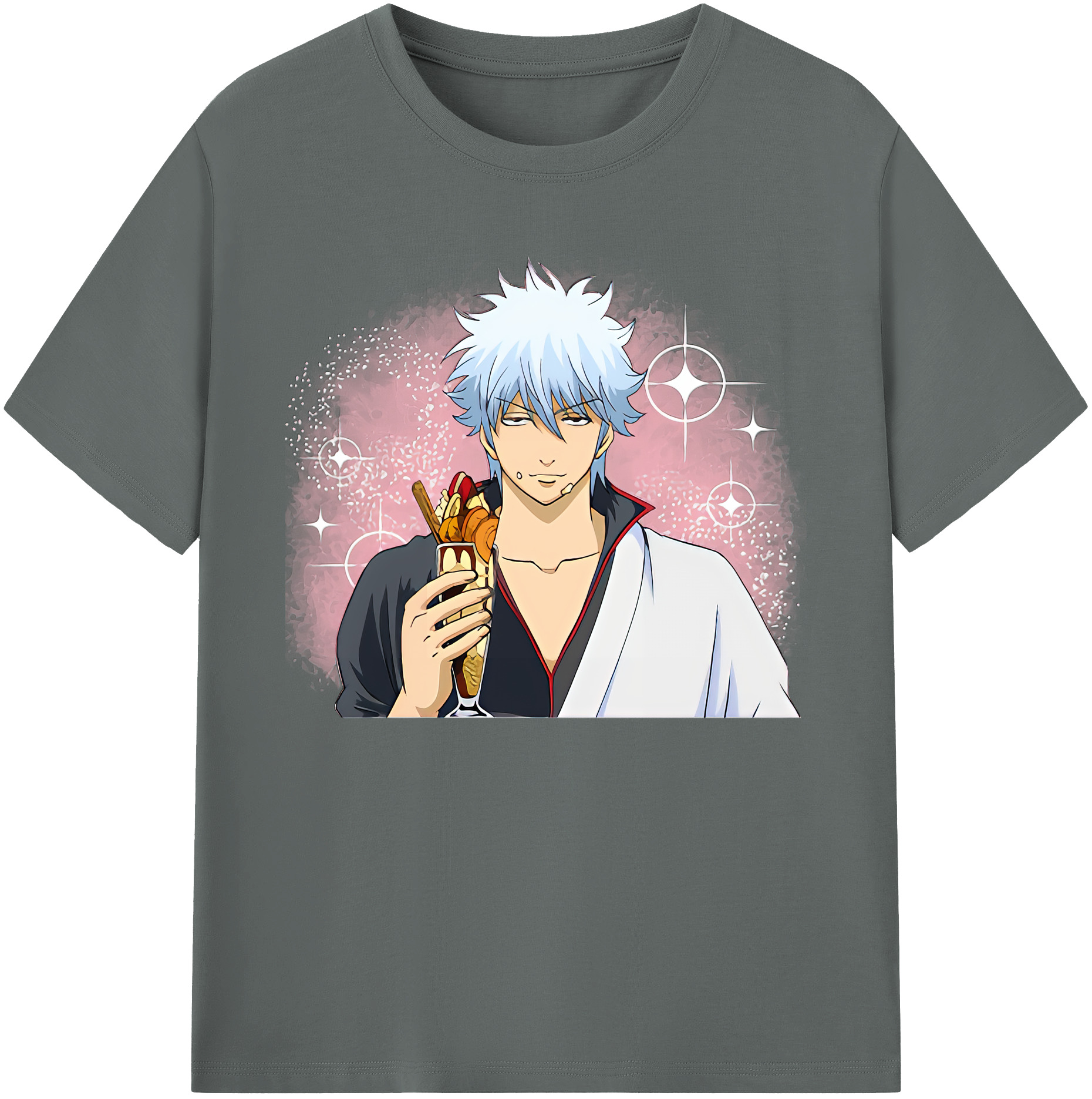（画像用） ぎんたま 坂田銀時（さかたぎんとき） 神楽 志村新八（しむら しんぱち） GINTAMA Sakata Gintoki Kagura Shimura Shinpachi 綿100％ メンズ半袖Tシャツ｜肌触りやわらか＆通気性